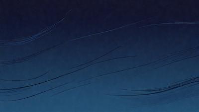 The primary subject of the image is a blue sky with a few white streaks. The setting is a night sky, and the visual style is a digital art or illustration. The colors and mood of the image are predominantly blue and dark, creating a serene and peaceful atmosphere.