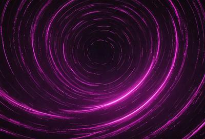 The primary subject of the image is a purple spiral, which appears to be a digital art or illustration. The spiral is set against a dark background, creating a striking contrast. The visual style of the image suggests that it is a creative and artistic representation of a spiral, rather than a photo or a real-life object. The dominant colors in the image are purple and black, giving the scene a moody and dramatic atmosphere.