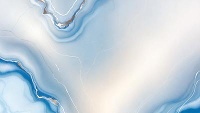 The image is a painting of a white and blue marbled surface. The primary subject is the marbled surface, which is the main focus of the image. The setting is a white and blue marbled surface, which serves as the backdrop for the painting. The visual style is a painting, which is a form of art that is created using paint on a canvas or other surfaces. The colors and mood of the painting are predominantly white and blue, creating a calm and serene atmosphere.