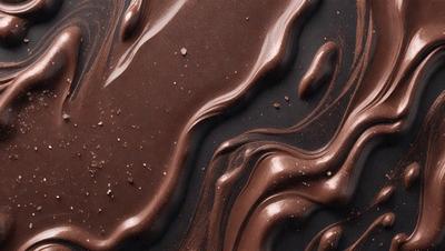The primary subject of the image is a close-up of a chocolate fountain, with a rich brown color and a smooth texture. The setting is a table, and the visual style appears to be a close-up photo of the chocolate fountain. The mood of the image is indulgent and rich, as it showcases the delicious and visually appealing chocolate fountain.
