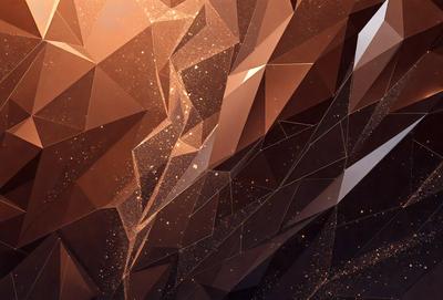 The primary subject of the image is a close-up of a patterned surface, possibly a piece of art or a textured wall. The setting appears to be a room with a brown and gold color scheme. The visual style of the image is a combination of digital art and illustration, creating a unique and intricate pattern. The dominant colors in the image are brown and gold, giving the scene a warm and inviting atmosphere.