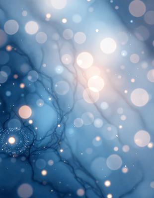 The primary subject of the image is a blue background with a cluster of bright stars. The setting appears to be a space-themed environment, possibly a galaxy or a starry night. The visual style of the image is a combination of a photo and digital art, creating a unique and captivating scene. The colors and mood of the image are predominantly blue and serene, with the bright stars adding a touch of excitement and wonder to the overall atmosphere.