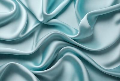 The primary subject of the image is a blue fabric, which is the main object, scene, or focus of the image. The setting or background is a white wall, and the visual style is a photo. The dominant colors are blue and white, creating a calm and soothing atmosphere.