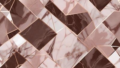 The primary subject of the image is a marble tile pattern. The setting is a marble surface, and the visual style is a close-up of the marble tile pattern. The colors and mood of the image are predominantly pink and brown, giving it a warm and elegant appearance.