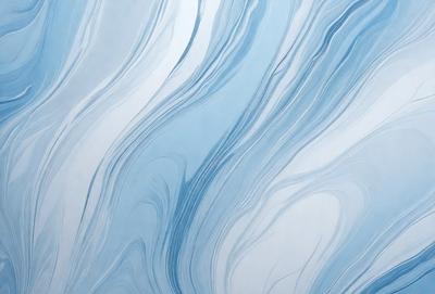 The primary subject of the image is a blue and white patterned wall. The setting is a room with a white background. The visual style is a combination of a photo and digital art, creating a unique and artistic representation of the wall. The dominant colors are blue and white, giving the image a calm and soothing atmosphere.