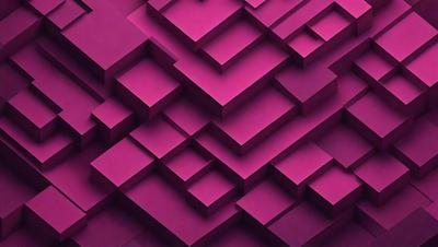 The primary subject of the image is a large, pink, three-dimensional structure. The setting is a purple background, which adds a contrasting color to the scene. The visual style is a combination of digital art and illustration, creating a unique and intriguing design. The colors and mood of the image are predominantly pink, giving it a warm and inviting atmosphere.