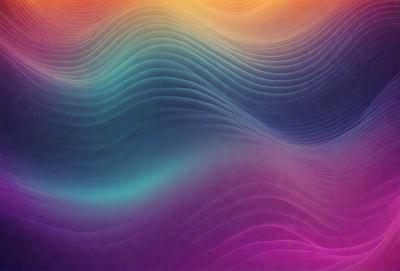 The primary subject of the image is a purple and blue wave pattern. The setting is a colorful background, possibly a digital art or illustration. The visual style is a combination of photo and digital art, creating a unique and vibrant atmosphere. The dominant colors are purple and blue, which contribute to the overall mood of the image.