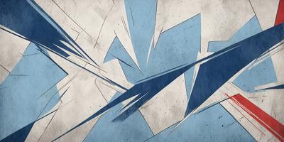 The primary subject of the image is a blue and white abstract art piece. The setting is a blue and white background, which complements the artwork. The visual style is a combination of digital art and illustration, creating a unique and eye-catching design. The colors and mood of the image are predominantly blue and white, giving it a calm and serene atmosphere.