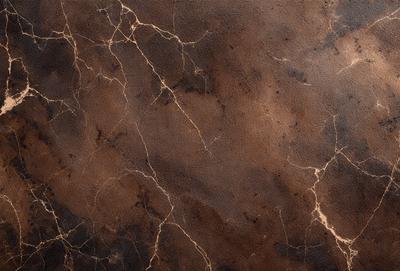 The primary subject of the image is a close-up of a brown leather surface, possibly a leather wall or a leather-like material. The setting is a room with a brown color scheme, which creates a warm and cozy atmosphere. The visual style is a close-up of the leather surface, showcasing its texture and details. The colors and mood of the image are predominantly brown, giving it a natural and earthy feel.