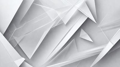 The primary subject of the image is a white paper with a geometric pattern. The paper is folded into a triangular shape, creating a unique and interesting design. The setting is a white background, which provides a clean and minimalist appearance. The visual style is a combination of digital art and illustration, as the paper is manipulated to create the desired pattern. The colors and mood of the image are predominantly white, giving it a clean and modern feel.