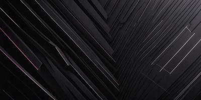 The primary subject of the image is a black and white pattern, which appears to be a wall or a piece of art. The setting is a dark room, and the visual style is a combination of a photo and a drawing. The dominant colors are black and white, and the overall atmosphere is mysterious and intriguing.