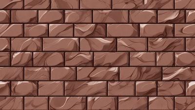 The primary subject of the image is a brick wall with a brown color. The setting is a brick wall, and the visual style is a photo. The colors and mood of the image are warm and earthy, with a focus on the brick pattern.