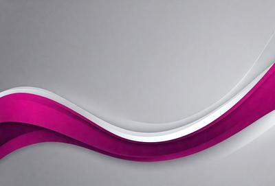 The primary subject of the image is a large, curved, and colorful wall design. The setting is a white wall, which provides a clean and minimalist background for the artwork. The visual style is a combination of digital art and illustration, creating a unique and eye-catching pattern. The dominant colors are pink and purple, giving the design a vibrant and lively atmosphere.