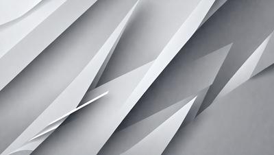 The primary subject of the image is a white, abstract, geometric design. The setting is a gray background, which contrasts with the white design. The visual style is a combination of digital art and illustration, creating a unique and modern appearance. The dominant colors are white and gray, giving the image a clean and minimalist feel.