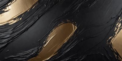 The primary subject of the image is a painting of a shoe, which is the main object in the scene. The setting is a black background, and the visual style appears to be a painting or drawing. The colors in the painting are predominantly gold and black, creating a warm and contrasting atmosphere.