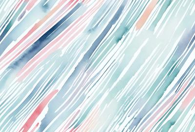 The primary subject of the image is a colorful, abstract painting featuring a mix of blue, green, and white colors. The painting is displayed on a wall, creating a vibrant and lively atmosphere. The visual style of the painting suggests that it is a digital art or illustration, rather than a photo or traditional painting. The colors and mood of the painting evoke a sense of creativity and artistic expression.