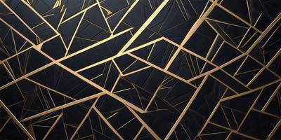 The primary subject of the image is a close-up of a gold and black patterned wallpaper. The setting is a room with a black and gold wallpaper, which creates a visually striking and luxurious atmosphere. The visual style is a close-up of the wallpaper, showcasing the intricate patterns and colors. The dominant colors are gold and black, which evoke a sense of sophistication and elegance.