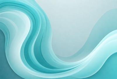 The primary subject of the image is a blue wave, which is the main object, scene, or focus of the image. The setting or background consists of a white wall, and the visual style is a digital art or illustration. The dominant colors in the image are blue and white, creating a calm and serene atmosphere.