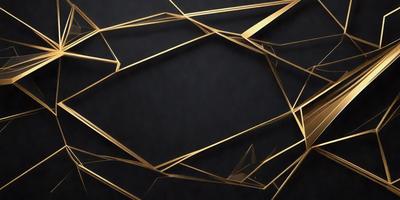The primary subject of the image is a close-up of a gold pattern on a black background. The setting is a dark room, and the visual style appears to be a digital art or illustration. The dominant colors are gold and black, creating a sophisticated and elegant atmosphere.
