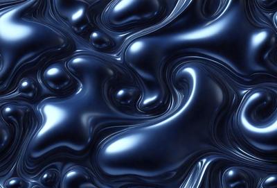 The primary subject of the image is a blue, swirling, and flowing pattern, which appears to be a digital art or illustration. The setting is a dark background, which contrasts with the blue pattern. The visual style is a combination of digital art and illustration, creating a unique and captivating image. The colors and mood of the image are predominantly blue, giving it a calm and serene atmosphere.