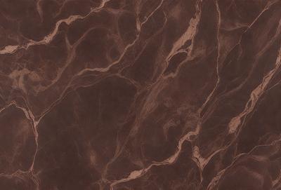 The primary subject of the image is a close-up of a brown marble tile. The setting is a wall with the marble tile as the main focus. The visual style is a realistic representation of the marble tile, showcasing its texture and pattern. The colors and mood of the image are warm and earthy, with the brown marble tile being the dominant color.