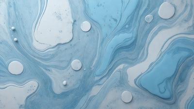The primary subject of the image is a blue and white swirling pattern, which appears to be a painting or a digital artwork. The setting is a blue surface, possibly a wall or a table, with the swirling pattern as the main focus. The visual style is a combination of painting and digital art, creating a unique and captivating visual experience. The colors and mood of the image are predominantly blue and white, giving it a calm and serene atmosphere.