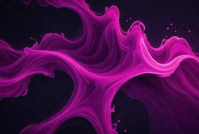The primary subject of the image is a purple, pink, and white swirl, which appears to be a digital art or illustration. The setting is a dark background, which contrasts with the vibrant colors of the swirl. The visual style suggests that the image is a creative and artistic representation of a swirling, flowing motion. The dominant colors of the image are purple, pink, and white, creating a sense of movement and energy.