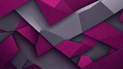 The primary subject of the image is a purple and gray geometric pattern. The setting is a purple background, and the visual style appears to be a digital art or illustration. The dominant colors are purple and gray, creating a modern and sophisticated atmosphere.