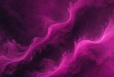 The primary subject of the image is a purple, pink, and white smoke or mist. The setting is a dark background, which contrasts with the vibrant colors of the smoke. The visual style appears to be a digital art or illustration, as the smoke is depicted in a fluid and dynamic manner. The colors and mood of the image are predominantly pink and purple, creating a sense of warmth and tranquility.