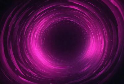 The primary subject of the image is a purple tunnel or a large, pink, spiral-like structure. The setting is a dark, purple background, which contrasts with the bright pink tunnel. The visual style appears to be a digital art or illustration, as the tunnel has a smooth, curved shape and the colors are vibrant and eye-catching. The overall atmosphere of the image is one of intrigue and curiosity, as the viewer is drawn into the tunnel or spiral structure.
