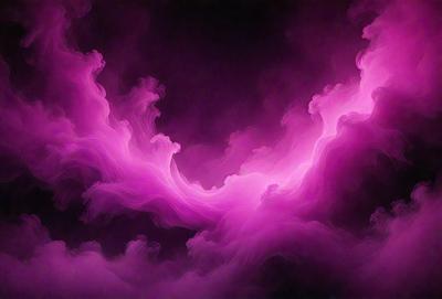 The primary subject of the image is a purple cloud, which is the main object, scene, or focus of the image. The setting or background is a dark, cloudy sky, which adds to the overall atmosphere. The visual style of the image is a digital art or illustration, as it appears to be a creative and artistic representation of the purple cloud. The dominant colors in the image are purple and pink, which contribute to a calming and serene mood.