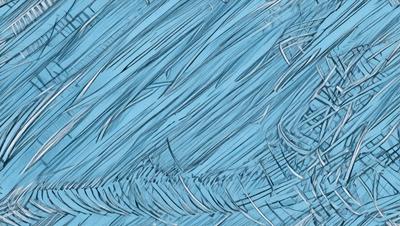 The primary subject of the image is a blue background with a drawing of a blue and white pattern. The setting is a blue sky, and the visual style is a combination of digital art and illustration. The colors and mood of the image are predominantly blue and white, creating a calm and serene atmosphere.