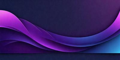 The primary subject of the image is a purple and blue wave-like pattern. The setting is a dark blue background, which creates a contrasting effect with the purple and blue wave. The visual style appears to be a digital art or illustration, as it is a well-defined and detailed pattern. The colors and mood of the image are predominantly purple and blue, giving it a calm and serene atmosphere.
