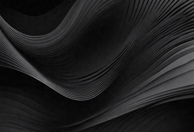 The primary subject of the image is a black and white pattern, which appears to be a digital art or illustration. The setting is a dark background, and the visual style gives the impression of a modern, abstract design. The colors and mood of the image are predominantly black and white, creating a sense of depth and contrast.