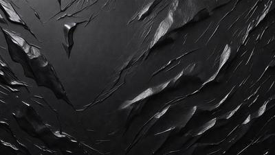 The primary subject of the image is a black and white painting of a mountainous landscape. The setting is a dark, moody environment, with the mountainous terrain being the main focus of the painting. The visual style is a combination of photo and digital art, creating a unique and intriguing piece of art. The colors and mood of the painting are predominantly dark and dramatic, with the black and white color scheme adding to the intensity of the scene.