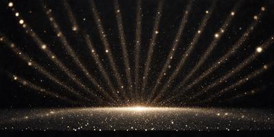 The primary subject of the image is a bright, shining light source, possibly a sun or a light bulb, with a yellow hue. The light source is surrounded by a pattern of bright, shining dots, creating a visually striking scene. The setting appears to be a dark background, which contrasts with the bright light source and dots. The visual style of the image is a combination of photo and digital art, as it captures the light source and dots in a visually appealing manner. The colors and mood of the image are predominantly bright and vibrant, with a sense of energy and dynamism.