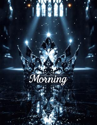 The primary subject of the image is a crown, which is the main object, scene, or focus of the image. The setting/background features a blue background, which adds to the overall atmosphere. The visual style of the image is digital art, as it is a digital illustration of a crown. The colors and mood of the image are predominantly blue, creating a calm and serene atmosphere.