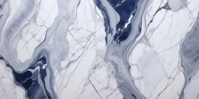 The primary subject of the image is a marble countertop with a blue and white pattern. The setting is a kitchen, and the visual style is a photo. The countertop has a blue and white marble pattern, and the overall atmosphere is elegant and sophisticated.