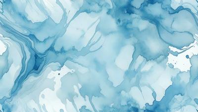 The primary subject of the image is a blue and white painting featuring a water-like background. The setting is a blue and white background, which creates a visually appealing contrast with the painting. The visual style of the image is a painting, which showcases the artist's skill and creativity. The colors and mood of the painting are predominantly blue and white, giving it a serene and calming atmosphere.