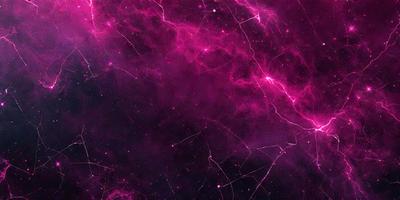 The primary subject of the image is a purple nebula, which is a cloud of gas and dust in space. The setting is a dark, starry sky, with the purple nebula as the main focus. The visual style is a digital art or illustration, creating a vibrant and colorful atmosphere. The dominant colors are purple and pink, giving the image a warm and inviting mood.