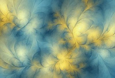 The primary subject of the image is a blue and yellow swirling pattern, which appears to be a digital art or illustration. The setting is a blue and yellow background, creating a vibrant and lively atmosphere. The visual style suggests that the image is a creative and artistic representation of a swirling pattern. The dominant colors are blue and yellow, which evoke a sense of energy and movement.