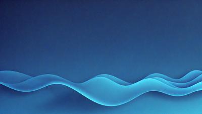 The primary subject of the image is a blue wave, which is the main focus of the scene. The setting is a blue background, which creates a sense of depth and contrast. The visual style is a digital art or illustration, as the wave is depicted in a stylized manner. The dominant colors are blue and white, giving the image a calm and serene atmosphere.