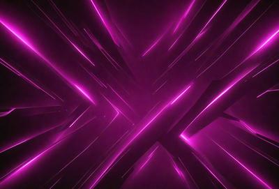 The primary subject of the image is a purple and pink neon light pattern. The setting is a dark room with a purple background. The visual style is a digital art or illustration, creating a vibrant and colorful atmosphere. The dominant colors are purple and pink, giving the image a unique and eye-catching appearance.