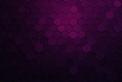 The primary subject of the image is a purple hexagonal pattern. The setting is a purple background, which creates a visually striking contrast with the pattern. The visual style is a close-up of the pattern, showcasing its intricate details. The colors and mood of the image are predominantly purple, giving it a calm and soothing atmosphere.