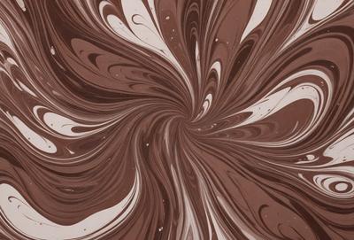 The primary subject of the image is a chocolate swirl, which is the main focus of the image. The setting is a close-up of the swirl, showcasing its intricate details. The visual style is a close-up of the swirl, which gives it a detailed and artistic appearance. The colors and mood of the image are predominantly brown, which is the color of the chocolate swirl. The overall atmosphere of the image is rich and indulgent, as it captures the delicious and visually appealing nature of the chocolate swirl.