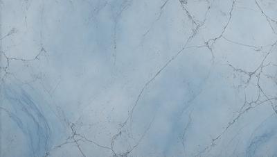 The primary subject of the image is a marble wall with a blue tint. The setting is a room with a blue background. The visual style is a close-up of the marble wall, showcasing its texture and pattern. The colors and mood of the image are predominantly blue, creating a calm and serene atmosphere.
