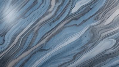 The primary subject of the image is a blue and white marbled surface, which appears to be a piece of wood or a marbled wall. The setting is a room with a blue and white marbled wall, and the visual style is a close-up of the marbled surface. The colors and mood of the image are predominantly blue and white, creating a calm and serene atmosphere.
