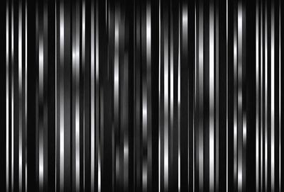 The primary subject of the image is a black and white striped pattern. The setting is a black background, and the visual style appears to be a digital art or illustration. The dominant colors are black and white, creating a classic and timeless atmosphere.