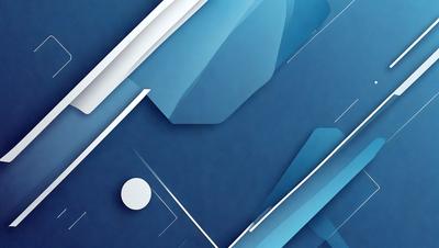 The primary subject of the image is a blue and white geometric pattern. The setting is a blue background, and the visual style appears to be a digital art or illustration. The dominant colors are blue and white, creating a calm and soothing atmosphere.