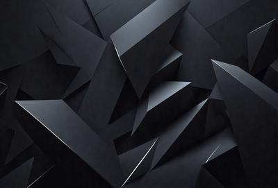 The primary subject of the image is a black and white geometric pattern. The setting is a dark background, which contrasts with the pattern. The visual style is a combination of digital art and illustration, creating a unique and intricate design. The dominant colors are black and white, giving the image a classic and timeless appearance. The overall atmosphere is one of sophistication and elegance.